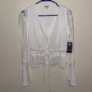 Pure White Guess Blouse Cover up